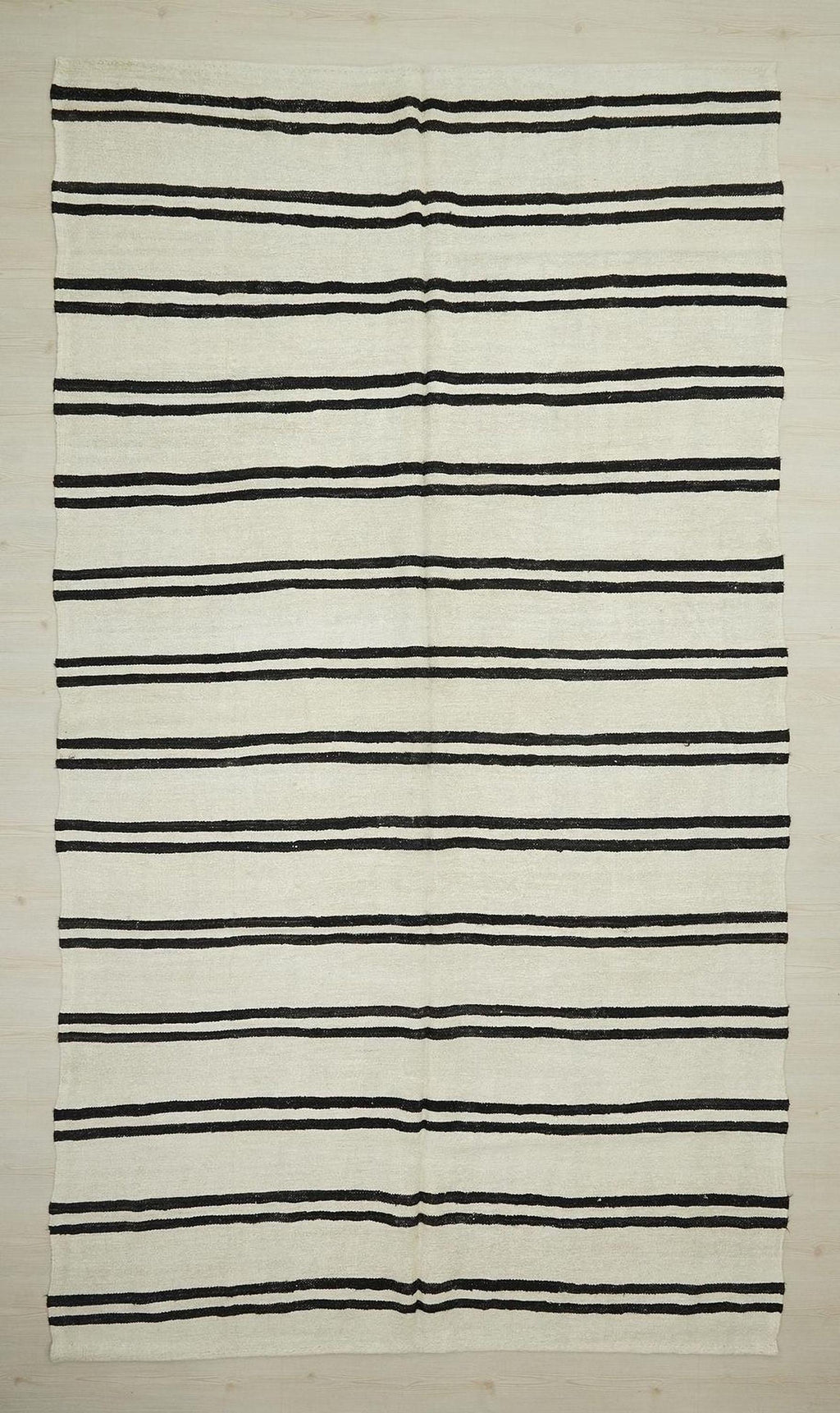 7x12 Stripe Eco-Friendly Hemp Kilim Rug: Scandinavian Home Style Seasonal Decor Turkish Rugs.