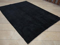 Overdye Plain Black-Vintage Turkish Oushak Rug: 5.8x8 Feet,Rugs For Living Room