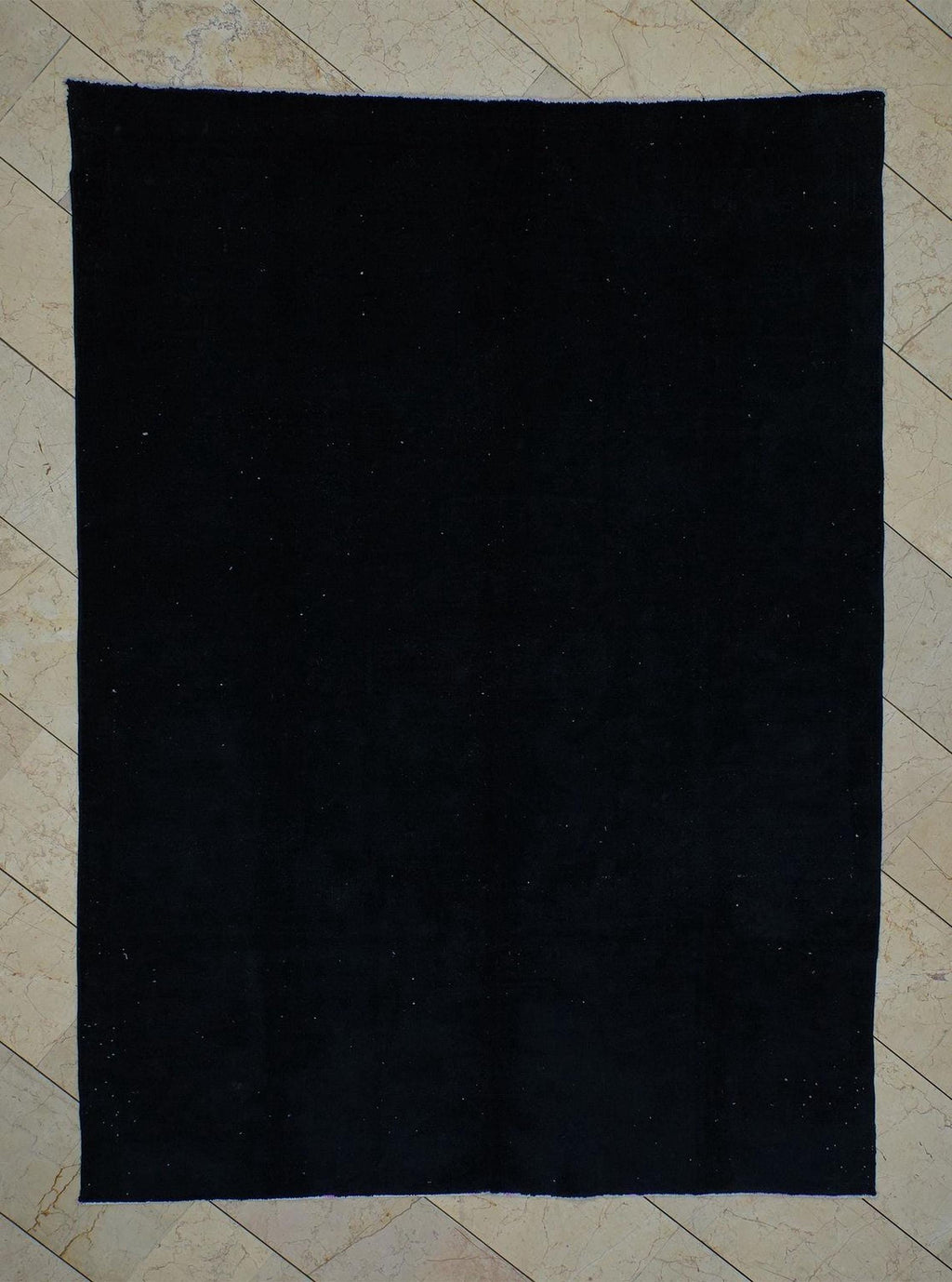 Overdye Plain Black-Vintage Turkish Oushak Rug: 5.8x8 Feet,Rugs For Living Room