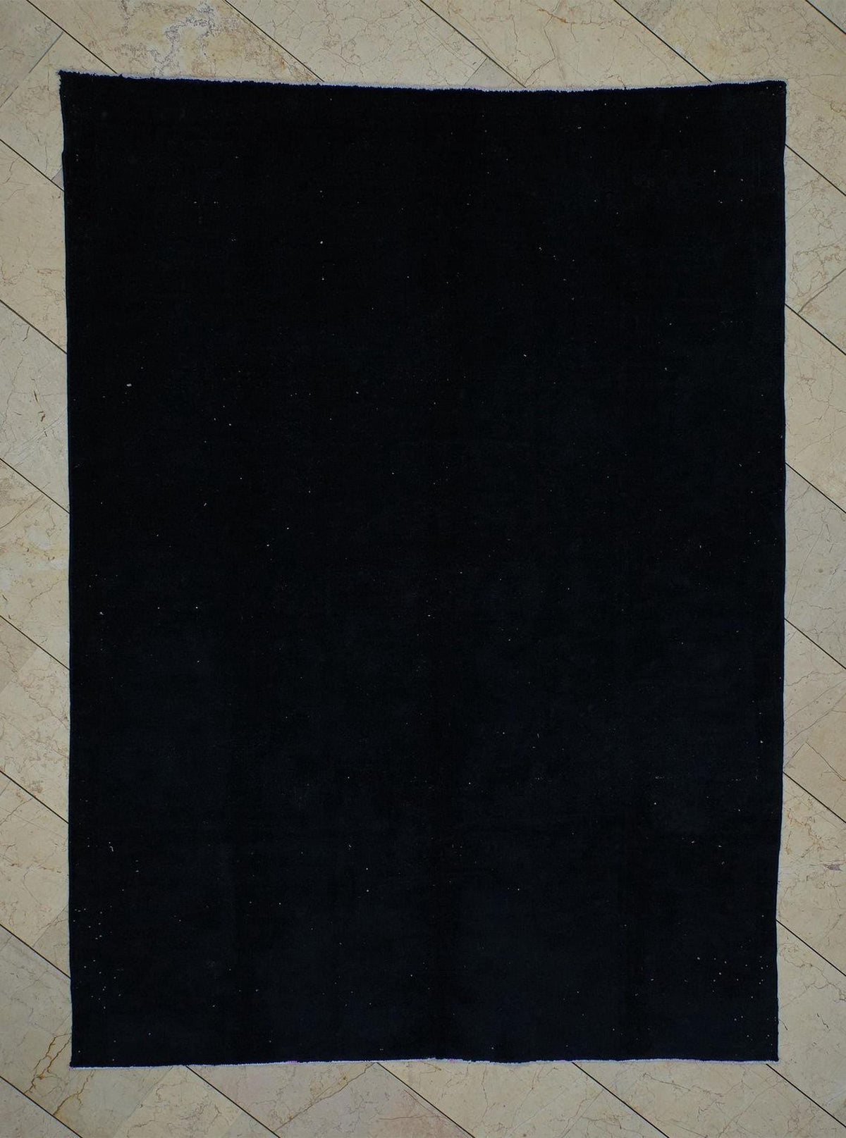 Overdye Plain Black-Vintage Turkish Oushak Rug: 5.8x8 Feet,Rugs For Living Room