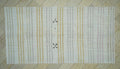 Flat Weave Hemp Kilim Rug: 6,5"x11.9" Ft, Minimalist Stripe Pattern Turkish Rugs.