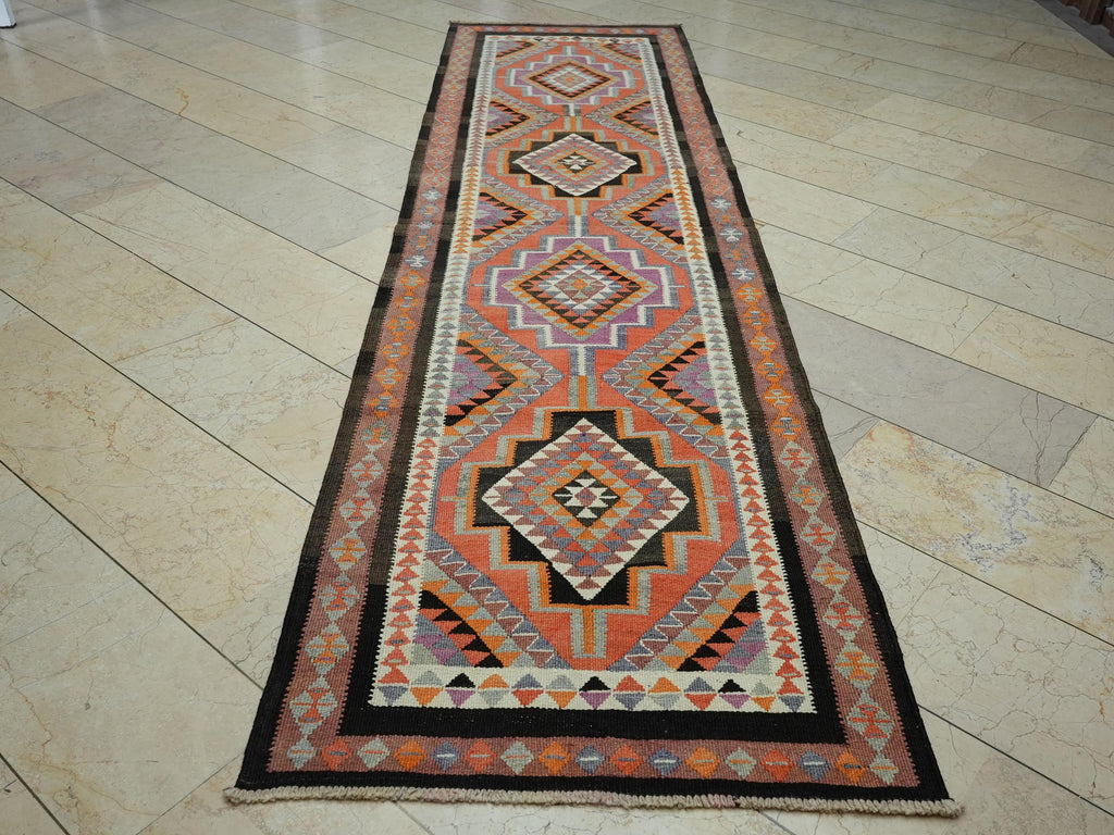 Kurdish Wedding Gift Kilim Rug Runner,3,1"x11,5" Feet,Home Living Decor Rugs.