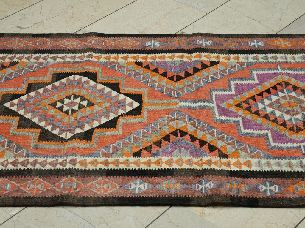 Kurdish Wedding Gift Kilim Rug Runner,3,1"x11,5" Feet,Home Living Decor Rugs.