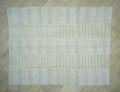 Oversized Striped Handmade Turkish Hemp Rug: Scandinavian Style Flat Weave Rugs, 9,4x12,2 Feet.