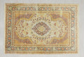 Floss Silk Turkish Carpet Rug: Vintage Floral Wall Hanging (4"x5,8" Feet)