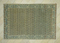 7x10 Antique Area Rug:Geometric Pattern Sky Blue & Chickpeas Colors Turkish Rugs