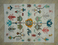 Primitive Oushak Design Hemp Area Rug: Beauty Colors Turkish Rugs, 8.5x11.3 ft
