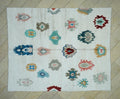 8x10 Oushak White Hemp Rug: Multi Color Handmade Turkish Carpet,Moroccan Style Rugs.