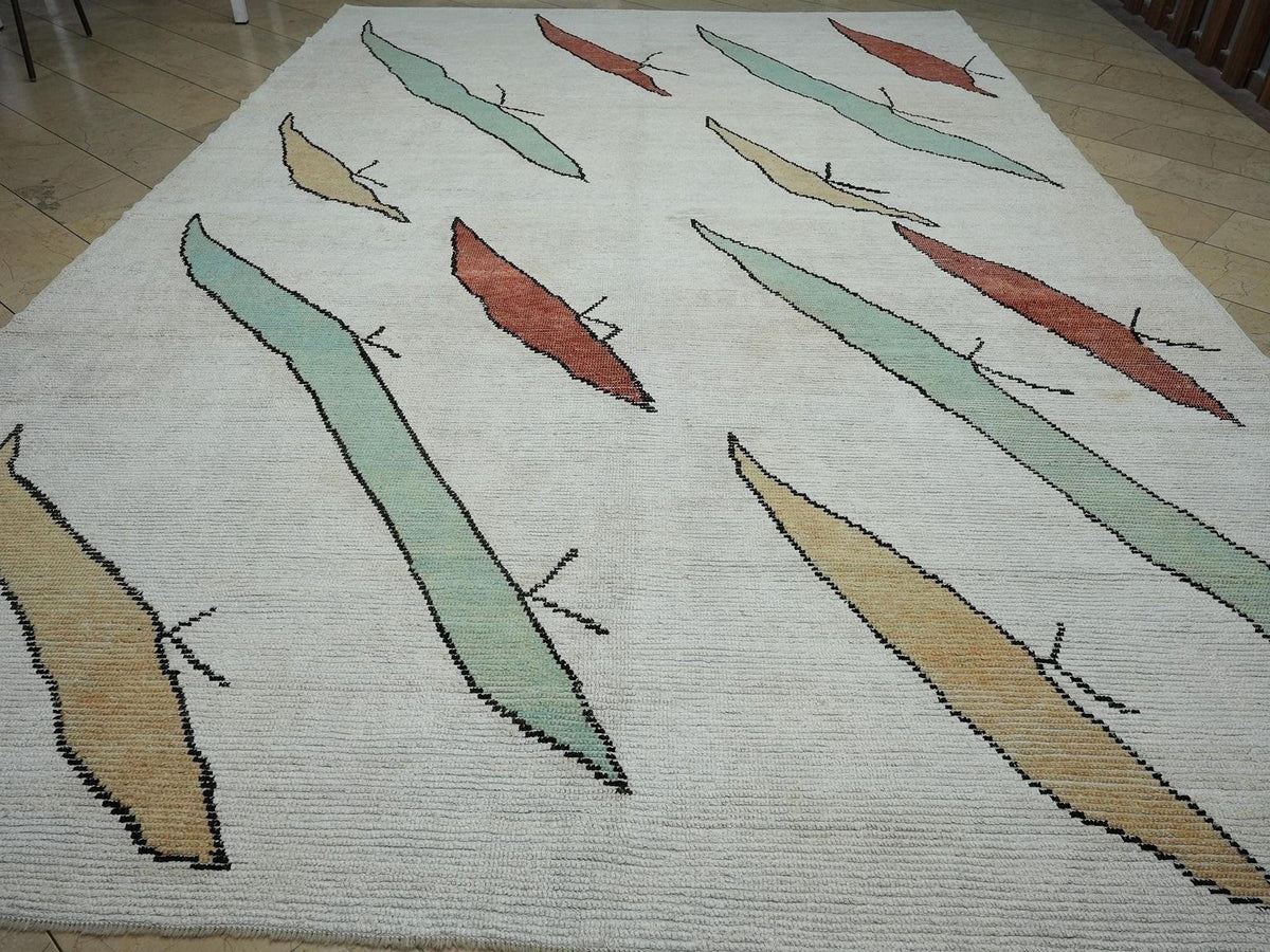 10x15 Hemp Carpet Rug:Luxury Home Living Decor White Blue Rugs.