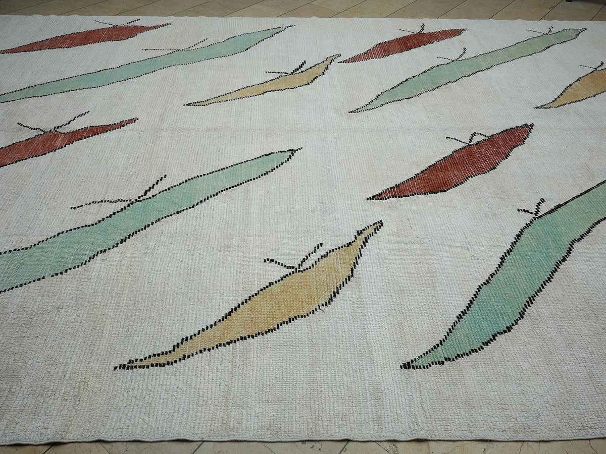 10x15 Hemp Carpet Rug:Luxury Home Living Decor White Blue Rugs.