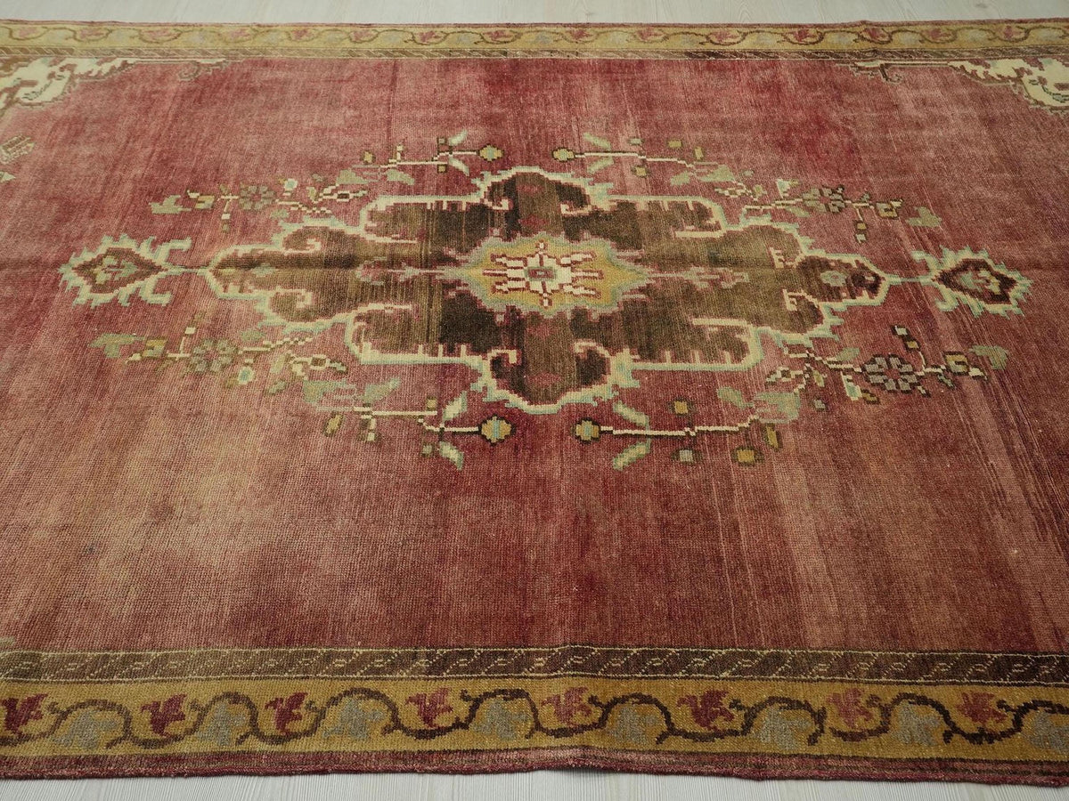 6x9 Antique Turkish Wool Carpet Rug: Large Tribal Dowry Rugs.