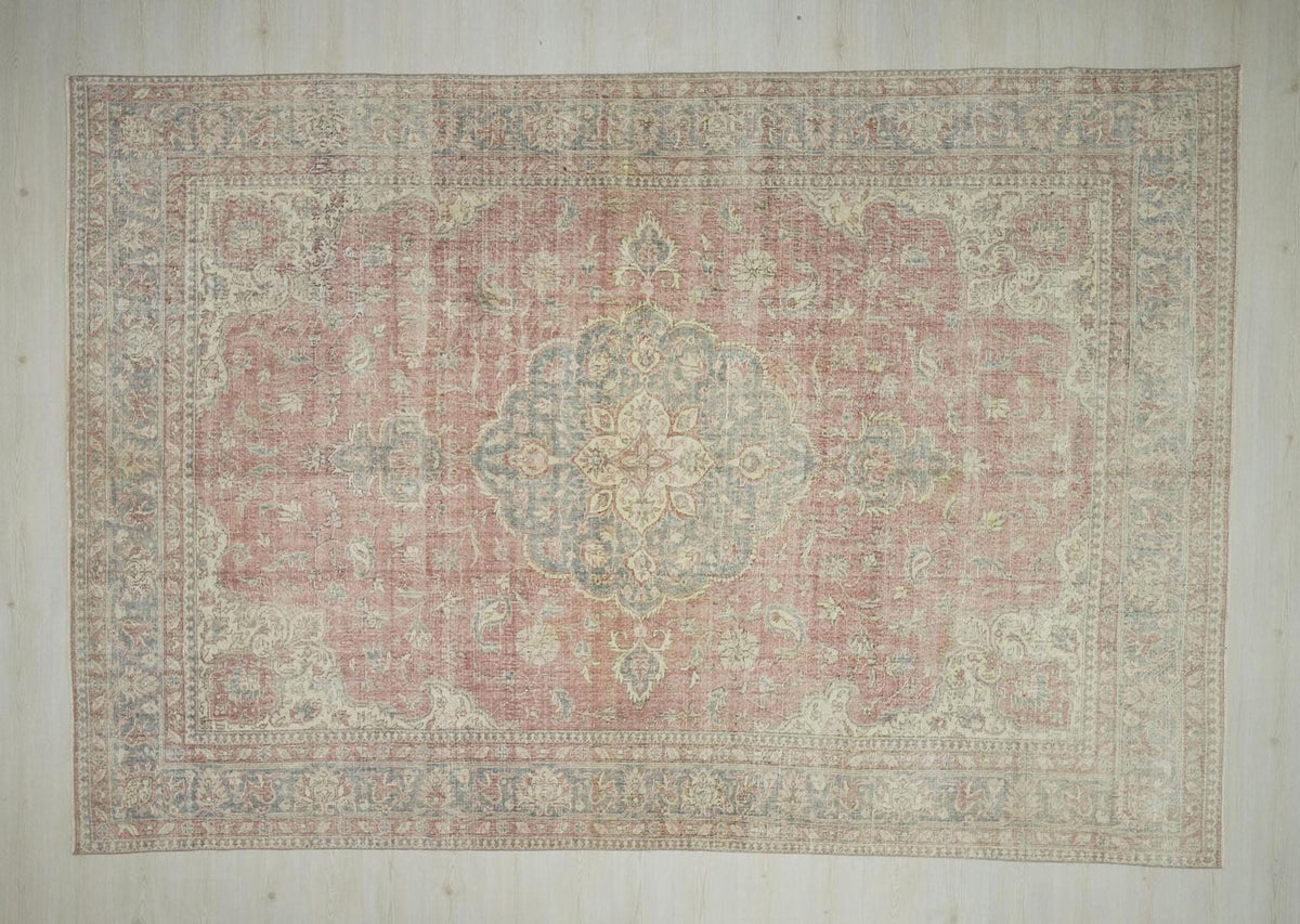 Handwoven Vintage Oushak Rug: 8x12 Turkish Wool Carpet,Seasonal Decor Oversize Rugs.
