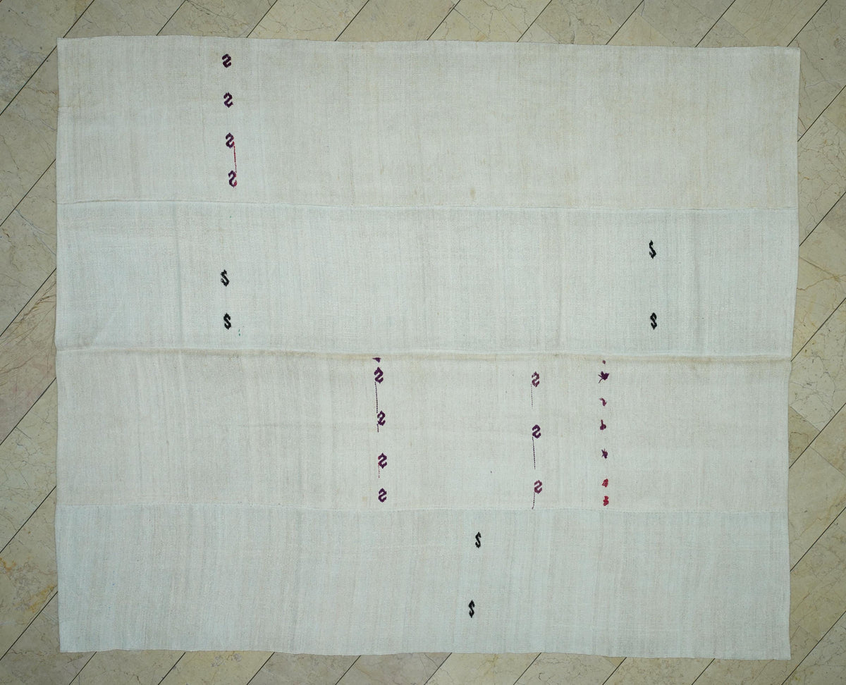 9x11 Scandinavian Style: Home Living Floor Decor Oversize Neutral Hemp Kilim Rug.