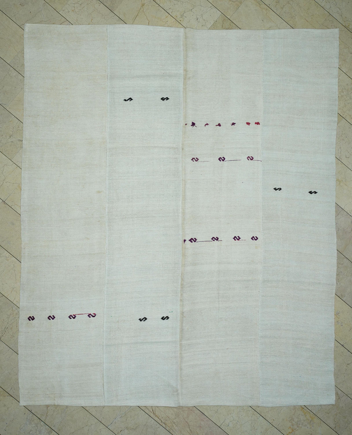 9x11 Scandinavian Style: Home Living Floor Decor Oversize Neutral Hemp Kilim Rug.