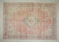 Oversize Handwoven Vintage Oushak Rug: Turkish Wool on Cotton Carpet, 8.5x12 Home Living Rugs.