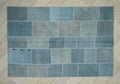 Overdye Light Blue- Turkish Patchwork Hemp Kilim Rug: 6,6x9,9 Feet