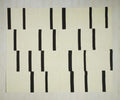 Minimalist Stripe Handmade Wool Kilim Rug: Swedish Style Flat Woven Rugs 8x10 Ft.