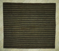 Oversize Striped Pattern Natural Goat Hair Kilim Rug: 10.3x11.9 Feet,Brown & Gray Turkish Rugs.