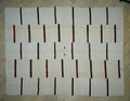 Red Stripe Cream White Vintage Turkish Hemp Kilim Rug: 11x14