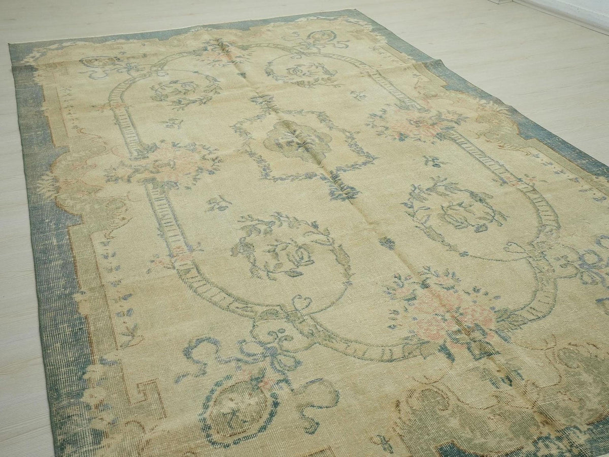 8x11 Oversized Vintage Turkish Oushak Rug: Seasonal Home Living Floor Decor Area Rugs.