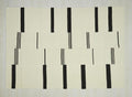 Large Broken Stripe Wool Kilim Rug: 6.6x9.7 ft, Handmade Modern Flat Weave Rugs.