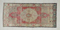 Handmade Oushak Wool Rug: Pastel Ethnic Turkish Area Rugs (3x7)