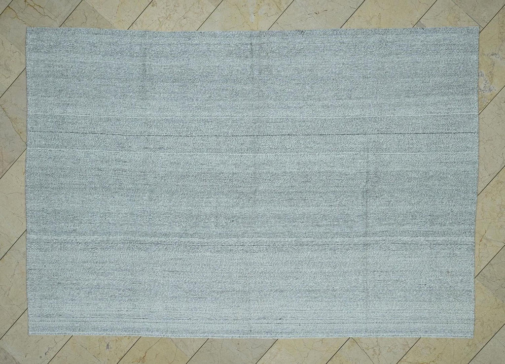 6x9 Ivory Turkish Wool And Cotton Rug-Minimalist Handmade Living Room or Bedroom Decor Rugs