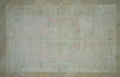 Faded Oushak Rug: Pink & Blue Vintage Turkish Floral Carpet Rugs, 6.7x11 ft