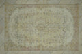 Vintage Turkish Oushak Rug: 5.4x8.6 ft Mid-Century Wool Carpet