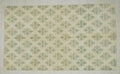 Vintage Oushak Rug: Green Beige Turkish Wool Carpet (5,4"x9,1" Feet)