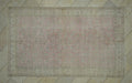 Vintage Oushak Turkish Rug: 5.6x9.5 ft, Salmon Pink Wool Carpet