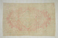 6x9 Vintage Oushak Rug: Mid-Century Modern Turkish Carpet