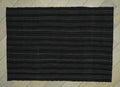 Mid-Century Modern Goat Hair Kilim Rug: 5.8x8.3 ft, Natural Color Stripe Rugs