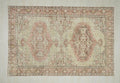 Gray & Blue Vintage Oushak Rug: Mid-Century Antique Turkish Wool Carpet 6,5x9,7 Ft.