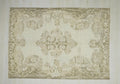 Vintage Style Gift Wool Oushak Rug: 6.2x9.1 Turkish Floral Carpet.