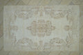 Wool Oushak Rug,6x10 Mid Century Modern Vintage Turkish Carpet.