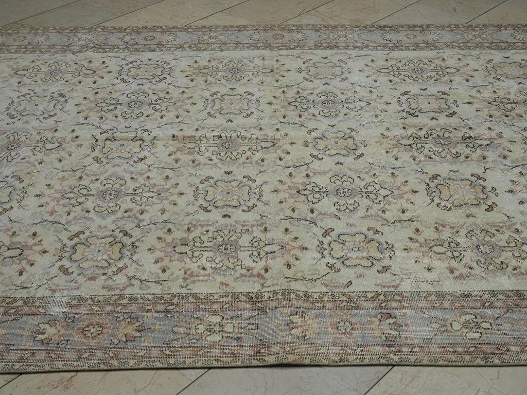 Vintage Turkish Oushak Rug 7x10: Handmade Wool & Cotton