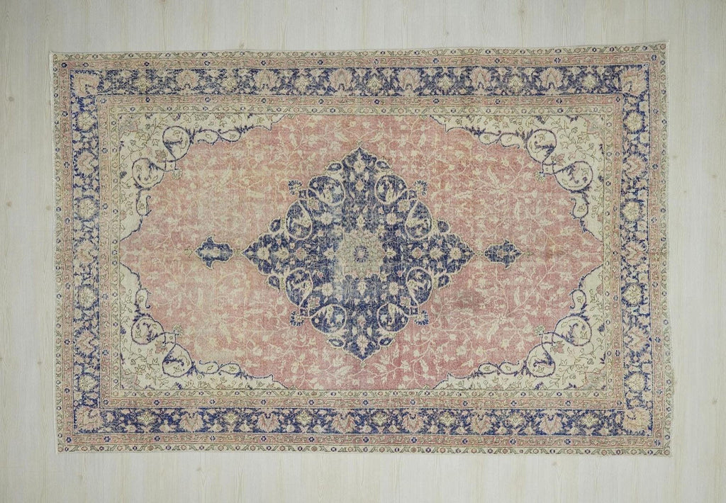 Handmade Oushak Rug: 66"x10" Feet, Mid-Century Modern Turkish Wool Carpet Rugs.