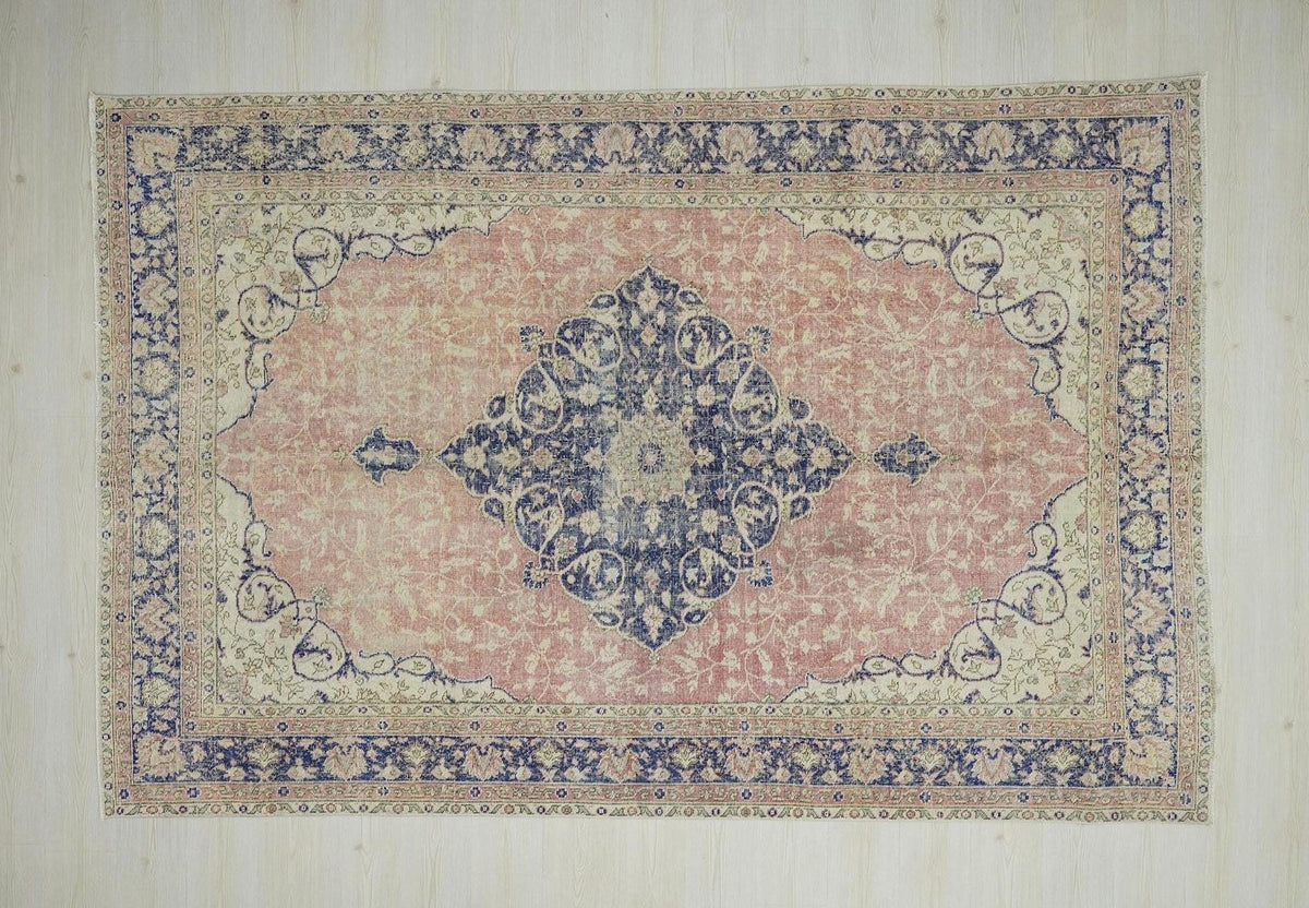 Handmade Oushak Rug: 66"x10" Feet, Mid-Century Modern Turkish Wool Carpet Rugs.