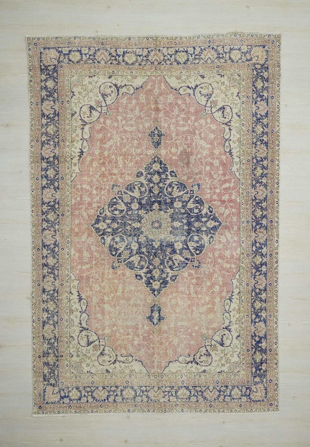 Handmade Oushak Rug: 66"x10" Feet, Mid-Century Modern Turkish Wool Carpet Rugs.