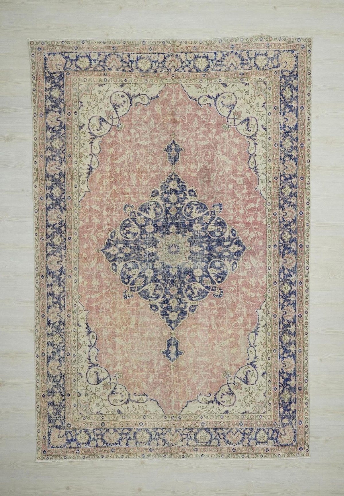 Handmade Oushak Rug: 66"x10" Feet, Mid-Century Modern Turkish Wool Carpet Rugs.