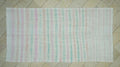 Handmade Hemp Kilim Rug: Pink And Blue Stripe  Flat Weave Rugs,5,4"x10,6" Feet