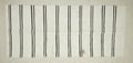 Vintage Hemp Kilim Rug: Dark Brown & White Striped Minimalist Rugs, 5.3"x12.3" Ft.