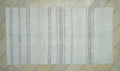 Striped Hemp Kilim Rug: Mid-Century Modern Flat Weave Rugs, 5,1"x9,5" Feet.