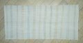 Yellow Stripe Beige Vintage Hemp Kilim Rug: Organic Flat Woven Rugs 5x11 Ft