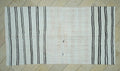 Abstract Flat Woven Hemp Kilim Rug: Mid-Century Modern Stripe Rugs 6x11 ft