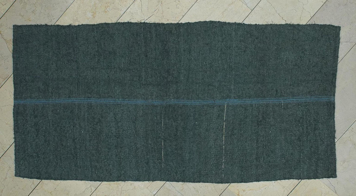 Overdye Gray Patchwork Hemp Kilim Rug,3.3x6.6 Ft,Vintage Style Gift.