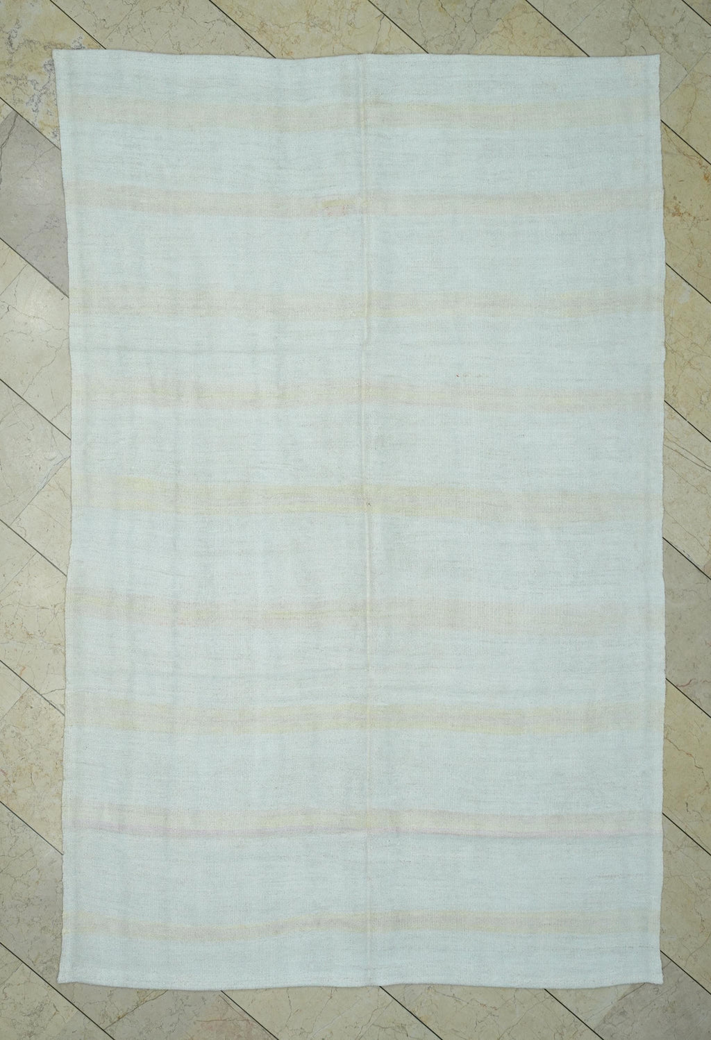 Handmade Hemp Kilim Rug: Turkish Stripe Flat Woven Rugs, 6x9
