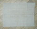 Plain White Organic Hemp Kilim Rug: 5.1x6.9 Feet,Flat Weave Scandinavian Style Turkish Rugs.