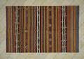 Large Stripe Kilim Rug: 6.6"x10.1" Handwoven Turkish Rugs